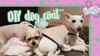 30 Minute easy DIY dog coat  Free pattern 2020 HOW to sew a DOG coat [upl. by Aronoel]