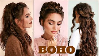 Quick HEATLESS Hairstyles for Fall🍂Boho Hair Tutorial [upl. by Siraf344]