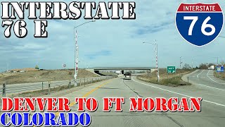 I76 East  Denver to Fort Morgan  Colorado  4K Highway Drive [upl. by Merrily]