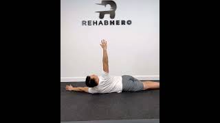 Prone Sky Reach  How to stretch the upper back mobility exercise [upl. by Auqeenahs]