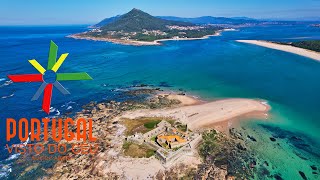 A paradise in Portugal 🌄🏝️Moledo beach and Insua Fort 🛕Praia do Moledo e forte da Ínsua  4K UltraHD [upl. by Barren]