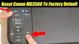 How to Reset Canon MG3560 Printer Back to Factory Default Clear Wifi Setting [upl. by Alyos]