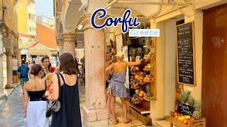 Corfu Greece 🌴  The Most Beautiful Island  4K 60fps HDR Walking Tour [upl. by Kellen]