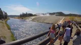 Exploring the Grand Prismatic Spring in Yellowstone National Park 4K Video [upl. by Yelssew]