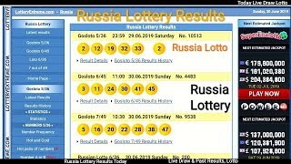 Lotto Results Russia Draw Live  Russia Lottery Results  Lottery Results Today  Results Russia [upl. by Rube]