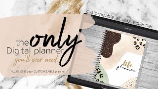 BEST Customizable Digital Planner  ALL IN ONE ONLY PLANNER YOU NEED [upl. by Nie]