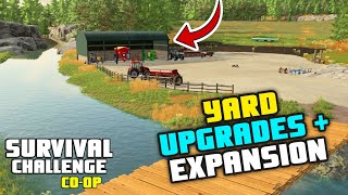 OVERDUE YARD UPDGRADES  Survival Challenge COOP  FS22  Episode 19 [upl. by Nahseez641]