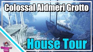 ESO Colossal Aldmeri Grotto  House Tour [upl. by Trip]