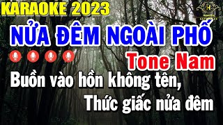 Nửa Đêm Ngoài Phố Karaoke Tone Nam Nhạc Sống  Trọng Hiếu [upl. by Tisdale]