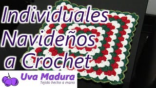 🧑‍🎄INDIVIDUALES NAVIDEÑOS a CROCHET ¡Decora tu mesa en esta NAVIDAD con este tutorial paso a paso🎅 [upl. by Hsekin]