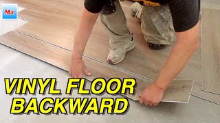 How To Install Luxury Vinyl Plank Flooring Backwards DIY MrYoucandoityourself [upl. by Laniger]