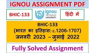 BHIC133 SOLVED ASSIGNMENT 202223 IN HINDI  IGNOU [upl. by Eclud]