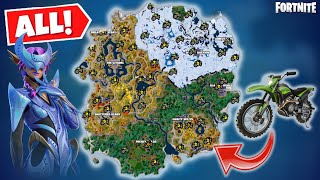 Fortnite Chapter 4  All Dirt Bike Locations Full Guide [upl. by Soigroeg]