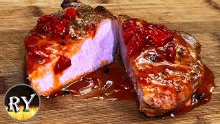 Grilled Pork Loin Chops With Spicy Drizzle Sauce [upl. by Av]