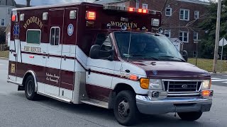 Woodlyn Volunteer Fire Company Ambulance 67B Responding X2 1523 [upl. by Gagliano]