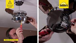 How to Install a Ceiling Fan [upl. by Aikel]