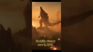 Godzilla victory roar in 2014 vs 2019 edit kinggodzilla kaiju godzillaedit [upl. by Atteiluj826]