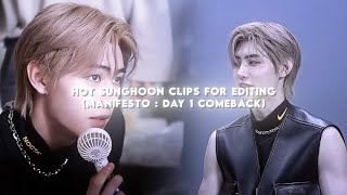 HOT SUNGHOON CLIPS 4 MANIFESTO  DAY 1 COMEBACK [upl. by Nrek519]