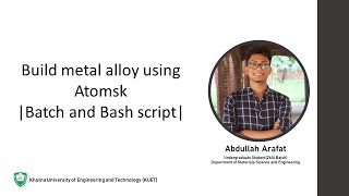 Building metal alloy for LAMMPS using Atomsk  Batch and Bash script [upl. by Anaujnas]