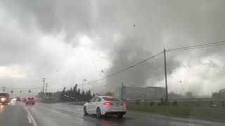 Video shows tornado forming roaring through Gaylord Michigan on May 20 2022 [upl. by Ecnedac489]