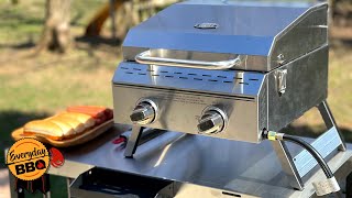 Expert Grill 2 Burner Tabletop Propane Gas Grill in Stainless Steel Review  Best Portable Grill [upl. by Gault726]