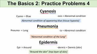 Medical Terminology – The Basics – Lesson 1  Practice Problems Set 2 [upl. by Reldnahc]