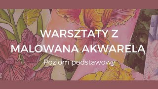 Prosty sposob na malowanie irysów czyli DARMOWE WARSZTATY Z AKWARELI  POZIOM PODSTAWOWY [upl. by Uttasta]