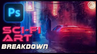 SciFi Artwork Breakdown  Photoshop 2021 Tutorial [upl. by Gaven]