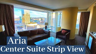 Aria Las Vegas  Center Suite Strip View [upl. by Gittel]