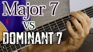 Major 7 vs Dominant 7 Chords [upl. by Anircam]