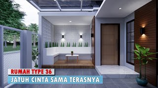 RUMAH TYPE 36 YANG KEREN ABIS TERASNYA KEKINIAN BANGET [upl. by Ativel]