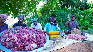 MUTTON DRY FRY  Varattu Kari  Chettinad Fried Mutton Recipe  Traditional Cooking in Village [upl. by Norym]