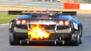 Lamborghini Murciélago 670 RSV  HUGE flames accelerations downshifts amp flybys [upl. by Loretta]