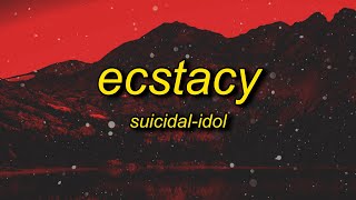 SUICIDALIDOL  ecstacy slowedtiktok version Lyrics  sticking out your tongue for the picture [upl. by Ase]