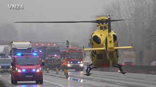 23022023  VN24  LKW Fahrer nach Auffahrunfall auf A1 lange im Führerhaus eingeklemmt [upl. by Ingeberg]