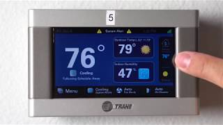 Trane XL 824850 Thermostat Tutorial [upl. by Anirrak391]