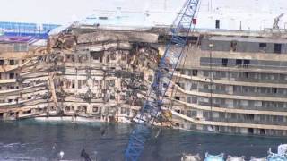 Damage Costa Concordia after raising the ship [upl. by Suzette694]