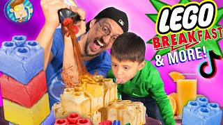 LEGO Waffle BREAKFast FV Family Vlog w American Ninja Warrior Training [upl. by Longmire]