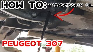 Changing Transmission OilGearbox Oil Peugeot 307 [upl. by Acinnad]