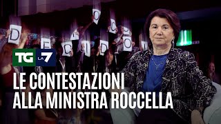 Le contestazioni alla ministra Roccella [upl. by Faber]