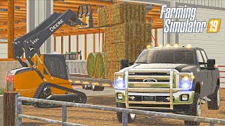 PREPARING FOR A RAINSTORM CATTLE FARM CHORES  FS19 [upl. by Elamor94]