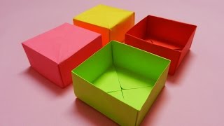 How to make a Paper Box  easy paper box HD Tutorial [upl. by Ahsaele]