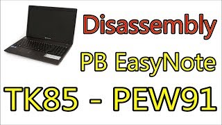 How To Open amp Clean Fan Packard Bell EasyNote TK85  PEW91 Series  Disassembly Notebook [upl. by Rodnas269]