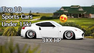 Top 10 BEST Sports Cars Under 15k For Car Guys [upl. by Einnil]