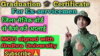 Graduation Certificate for Exservicemen 🇮🇳 How to apply ⁉️ [upl. by Luelle]