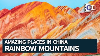 Unbelievable Rainbow Mountains of Zhangye Danxia  Amazing Places in China [upl. by Annaoy]