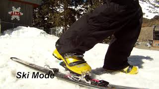 How to StepIn amp Tour Mode  Rottefella Freedom NTN Telemark Binding [upl. by Oidacra410]