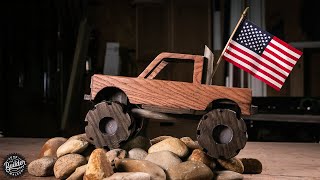 How To Make A Wooden Toy Monster Truck [upl. by Tacy]