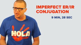 Spanish Past Tense Regular Imperfect ERIR Conjugation [upl. by Manoop]