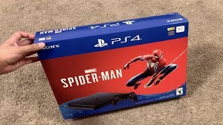 PS4 SPIDERMAN CONSOLE UNBOXING Playstation 4 Black Friday SpiderMan Bundle [upl. by Haraj654]